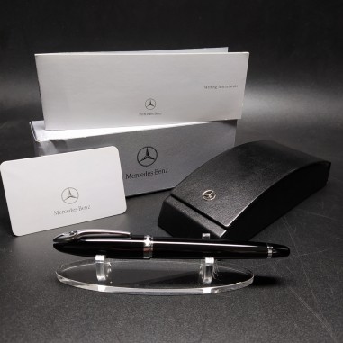 Penna a sfera Mercedes fusto metallo laccato nero nuova