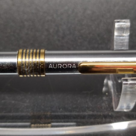Penna a sfera Aurora tutta acciaio con meccanismo a click l. 137 mm usata
