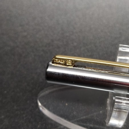Penna a sfera Aurora tutta acciaio con meccanismo a click l. 137 mm usata