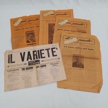 Lotto di 4 numeri settimanale "Il più piccolo" anno 1924 e Il Varietè 1929