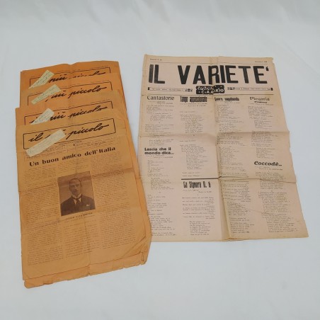 Lotto di 4 numeri settimanale "Il più piccolo" anno 1924 e Il Varietè 1929