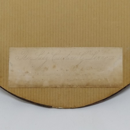 Quadretto ovale incisione dipinta The Lady Caroline G. Lennox