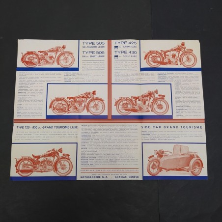 Brochure catalogo motociclette Motosacoche . Francese, discreto