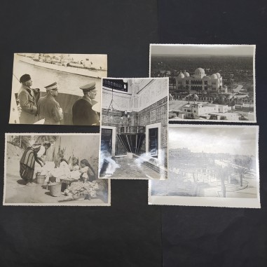 Lotto di 5 foto perido coloniale Italiano Tripoli e