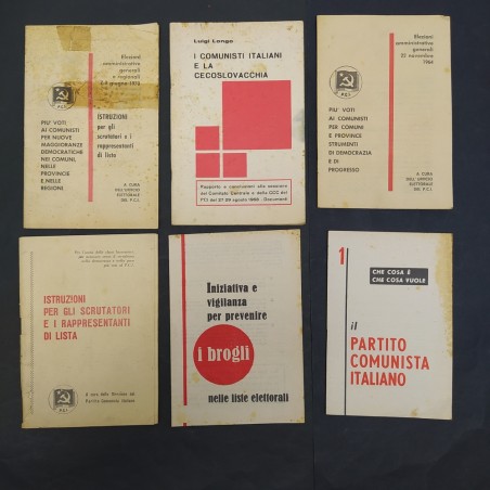 Lotto di 11 tra fascicoli e materiale di propaganda Partito Comunista Italiano