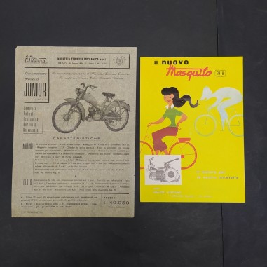 Brochure il nuovo Mosquito 38.8 1953 e Itom Junior 1960