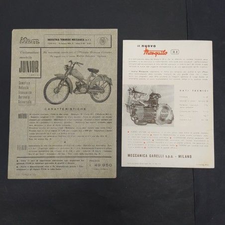 Brochure il nuovo Mosquito 38.8 1953 e Itom Junior 1960