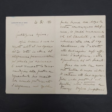 Lettera originale manoscritta Giovanni Amendola 1916