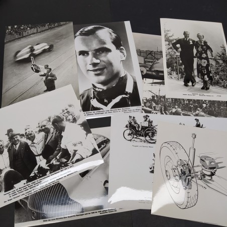 Lotto di 36 foto piloti Mercedes formato 21x15 cm