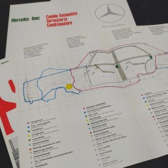 Lotto di 4 brochures cataloghi Mercedes 200 230 250SE 2