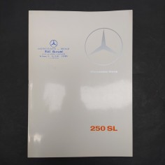 Catalogo brochure Mercedes Benz 250 SL Pagoda timbro del concessionario