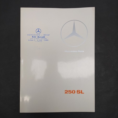 Catalogo brochure Mercedes Benz 250 SL Pagoda timbro del concessionario