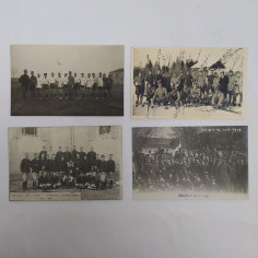 Lotto di 4 foto scuola militare periodo primo 900