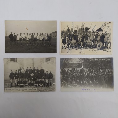 Lotto di 4 foto scuola militare periodo primo 900