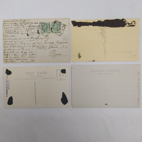Lotto di 4 foto scuola militare periodo primo 900