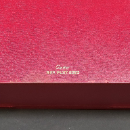 Cofanetto porta penne Cartier  33x18 cm con un vassoio. Linguetta strappata
