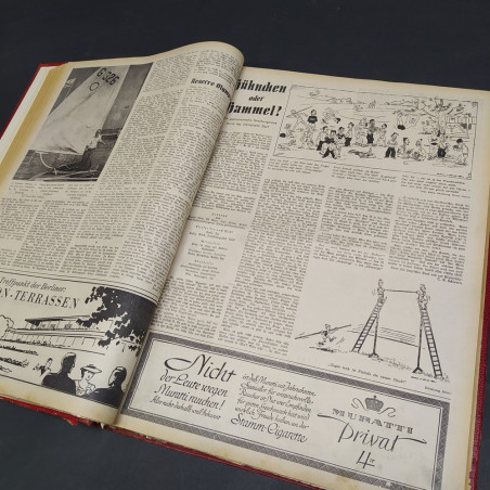 Raccolta quotidiano tedesco Olympia Zeitung 1936. Macchie, piccoli strappi