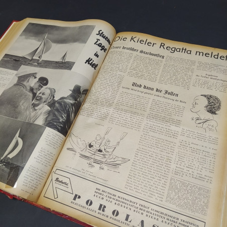 Raccolta quotidiano tedesco Olympia Zeitung 1936. Macchie, piccoli strappi