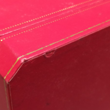Cofanetto Cartier per orologio 15x13x9 cm. Linee ingiallite nel rivestimento