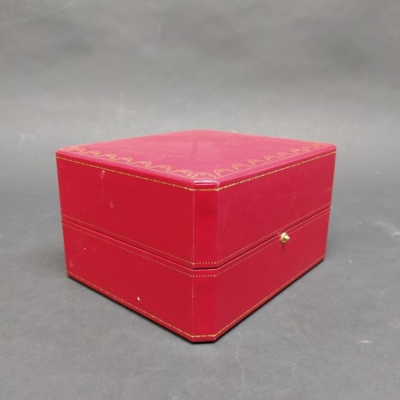 Cofanetto Cartier per orologio 15x13x9 cm. Linee ingiallite nel rivestimento