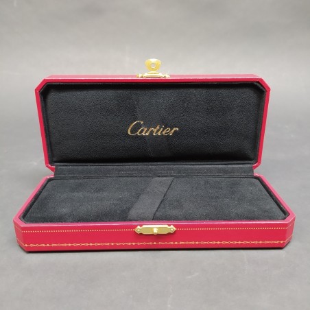 Cofanetto Cartier per orologio 18x8x4 cm. Rivestimento in velluto nero. Ottimo