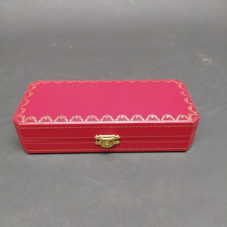 Cofanetto Cartier per orologio 18x8x4 cm. Rivestimento in velluto nero. Ottimo