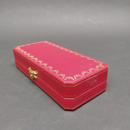 Cofanetto Cartier per orologio 18x8x4 cm. Rivestimento in velluto nero. Colla
