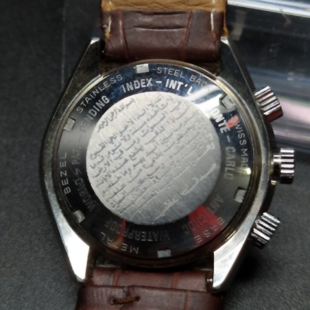 Orologio in arabo automatico inusato con piccola bussola, cinturino in pelle