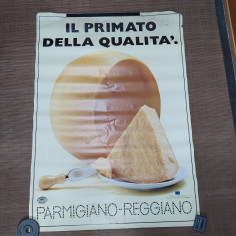 Manifesto pubblicitario Parmigiano Reggiano 138x98 cm. Macchie e strappi