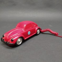 Telefono Maggiolino in plastica rosso 21x7 cm, alto 7 cm. Buone condizioni 2