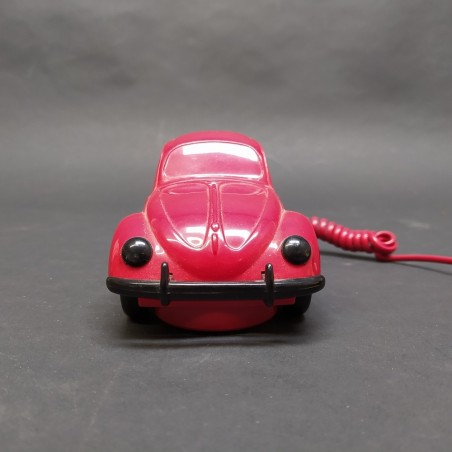 Telefono Maggiolino in plastica rosso 21x7 cm, alto 7 cm. Buone condizioni