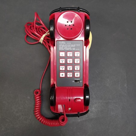 Telefono Maggiolino in plastica rosso 21x7 cm, alto 7 cm. Buone condizioni