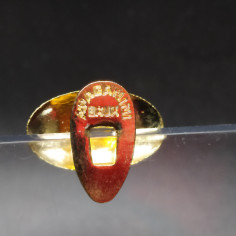 Pin da giacca Bugatti smaltata con misure 25x15 mm in buone condizioni 2