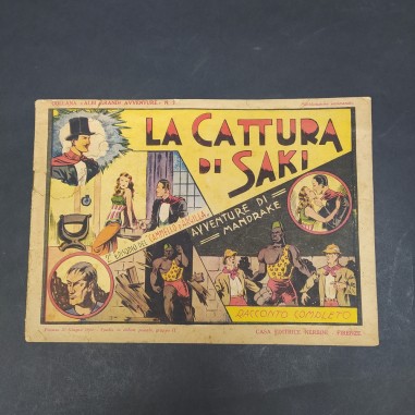 Rivista giovanile La cattura di Saki, Albi grandi avventure n.9, 1946. Strappi