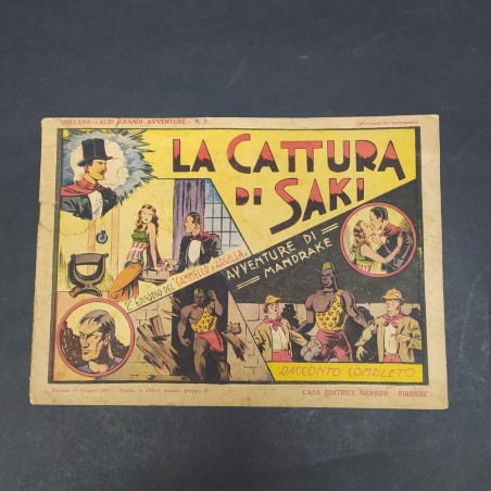 Rivista giovanile La cattura di Saki, Albi grandi avventure n.9, 1946. Strappi