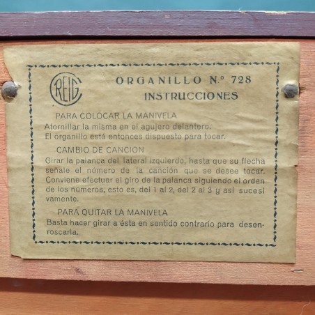 Organetto a mano spagnolo Verbena Reig usato da revisionare
