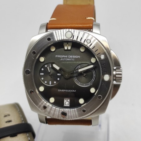 Orologio polso uomo Automatico Pagani Design riserva di carica + cinturino