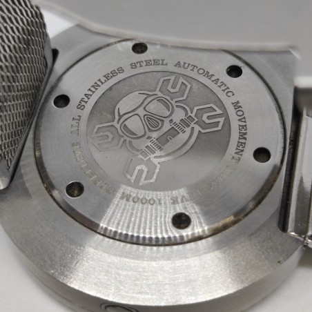 Orologio polso automatico Steeldive cinturino in metallo a maglia usato