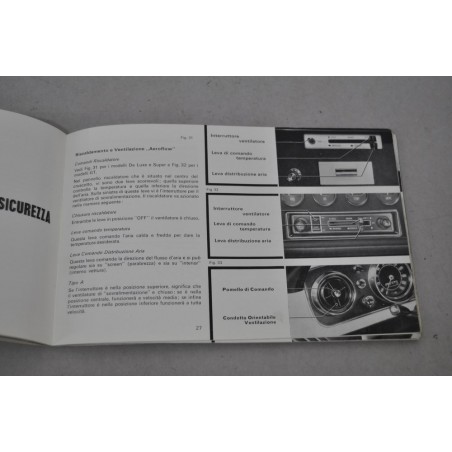 FORD 69 CORTINA MANUALE DI ISTRUZIONI USO MANUTENZIONE 1968 - SEGNI A PENNA