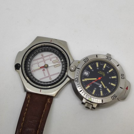 Orologio polso uomo Texswiss mov. quarzo con bussola a scomparsa