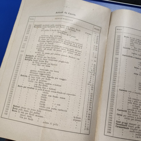 Catalogo armi, munizioni e articoli da caccia Dupont 1893. Pieghe e aloni