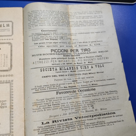 Catalogo armi, munizioni e articoli da caccia Dupont 1893. Pieghe e aloni