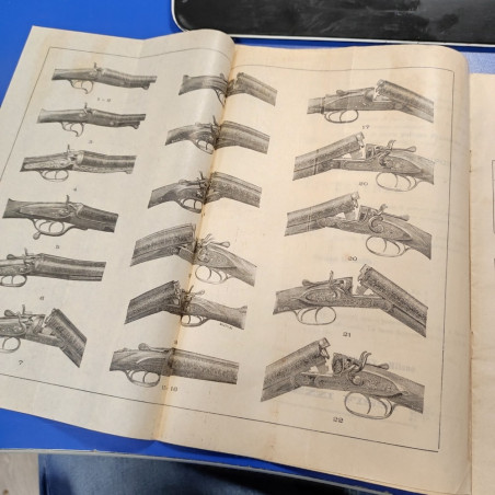 Catalogo armi, munizioni e articoli da caccia Dupont 1893. Pieghe e aloni