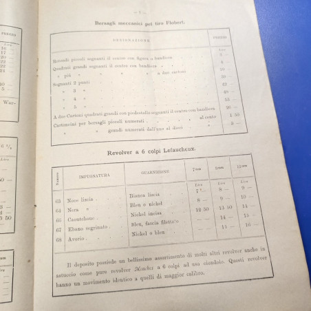 Catalogo armi, munizioni e articoli da caccia Dupont 1893. Pieghe e aloni