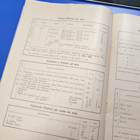 Catalogo armi, munizioni e articoli da caccia Dupont 1893. Pieghe e aloni