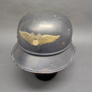 Elmetto militare tedesco Gladiator Luftschutz periodo WWII nero