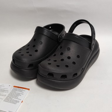 Zoccoli Crocs Classic Crush Clog neri nuovi tg M 4 e W 6 pari ad un 36/37