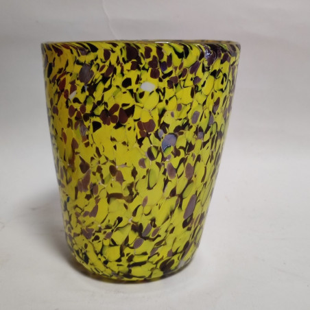 Bicchiere tumbler Goto di Fornasa vetro di Murano giallo Barovier & Toso