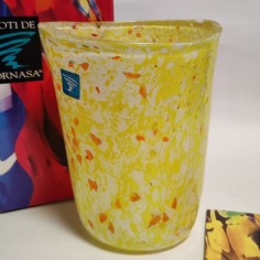 Bicchiere tumbler Goto di Fornasa vetro di Murano giallo chiaro Barovier & Toso 2