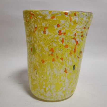Bicchiere tumbler Goto di Fornasa vetro di Murano giallo chiaro Barovier & Toso